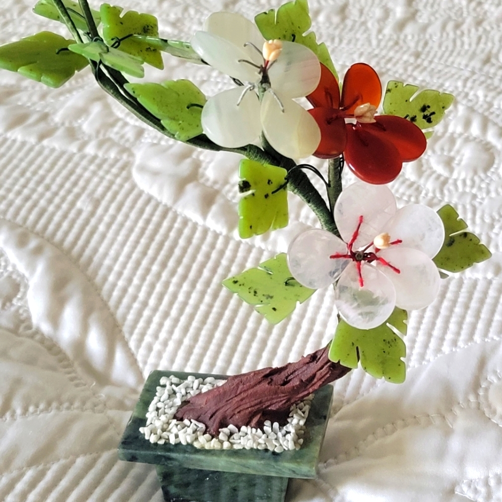 JADE FLOWERS,ALL HAND CRAFTED